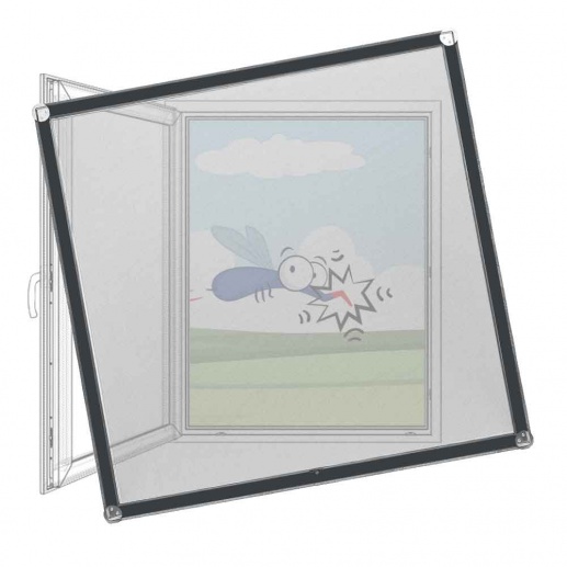 Fliegengitter für Fenster aus Kunststoff Anthrazit RAL 7016 | Sun Pro