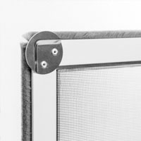 Fliegengittertür - Insektenschutz für Türen aus Kunststoff Anthrazit RAL 7016 | Edelstahl (Grau)