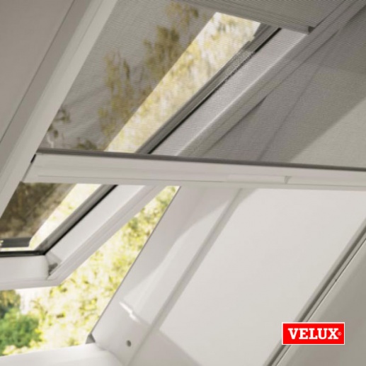 VELUX Fliegengitter für Dachfenster, 128,5 cm breit 128,5x200 cm | Weiß | Fiberglas (Standard)